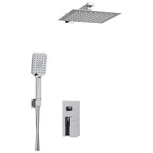 Душевой комплект встраиваемый с верхним душем и лейкой хром Wasserkraft A16590