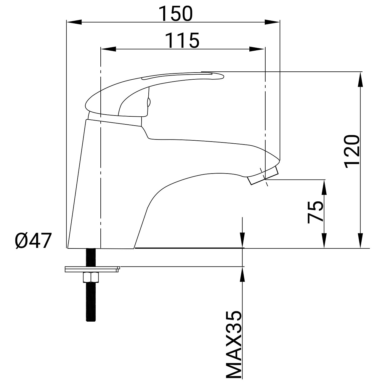 Смеситель для раковины однорычажный хром Juguni Phoenix JGN0720 0402.615 - изображение 9