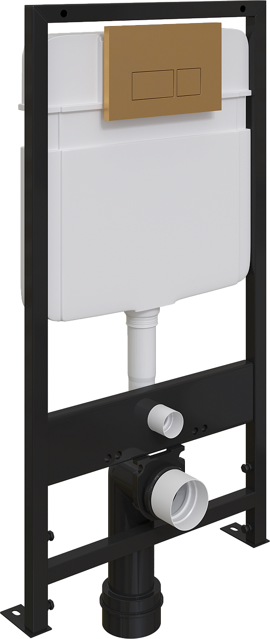 Кнопка смыва золото матовое Ewrika 0043 - изображение 5