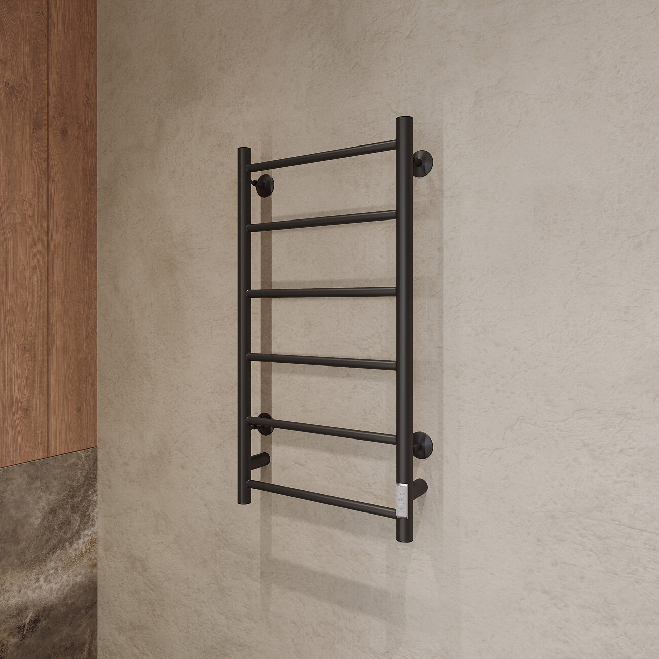 Полотенцесушитель электрический 80x40 см черный Ewrika "Сафо" PN 4657763847760 - изображение 6