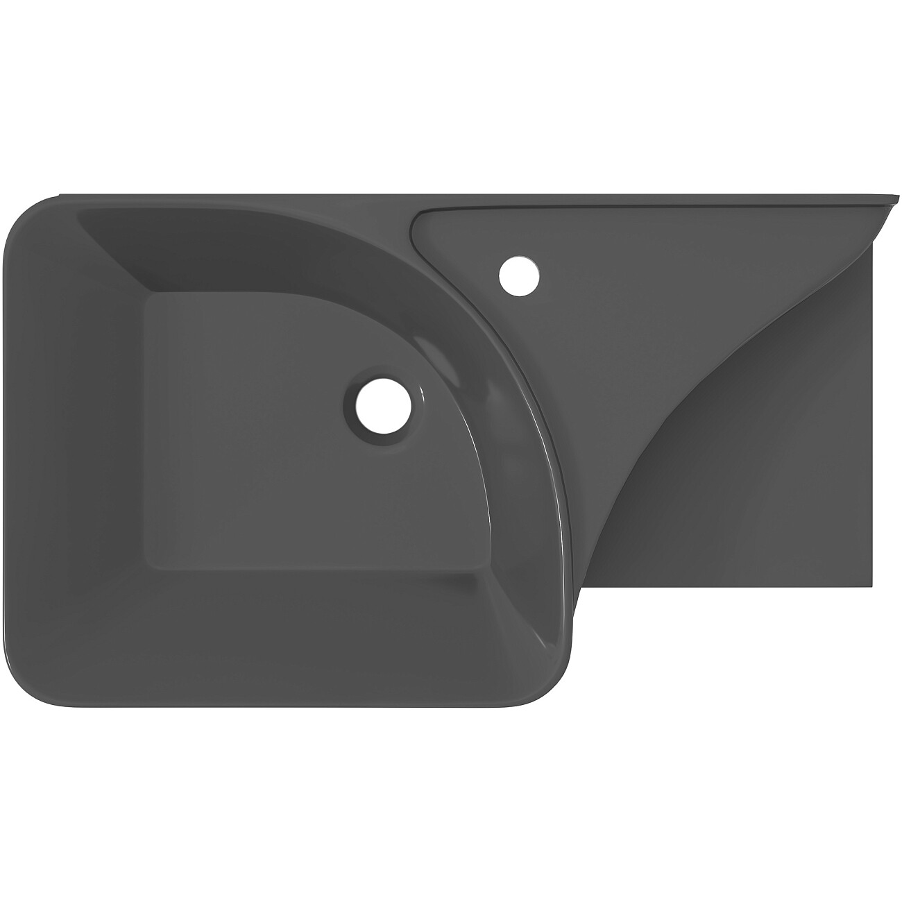 Раковина мебельная фаянсовая 80 см антрацит Stworki "Ши" 3080-KL - изображение 6