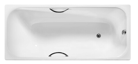 Ванна чугунная с отверстиями для ручек 170х75 см белая Wotte Start 1700x750UR