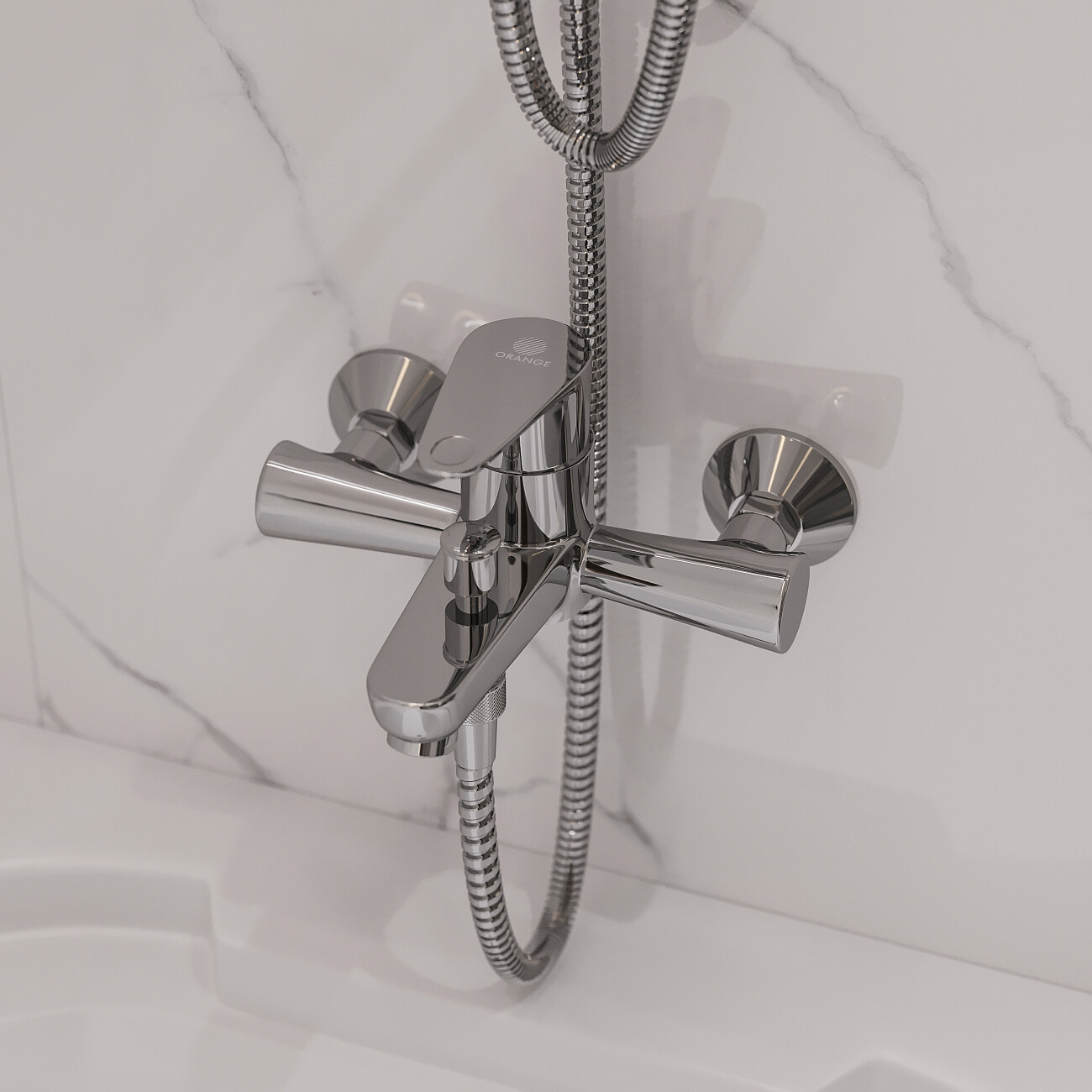 Смеситель для ванны и душа хром Diwo "Углич" UG-02cr - изображение 4