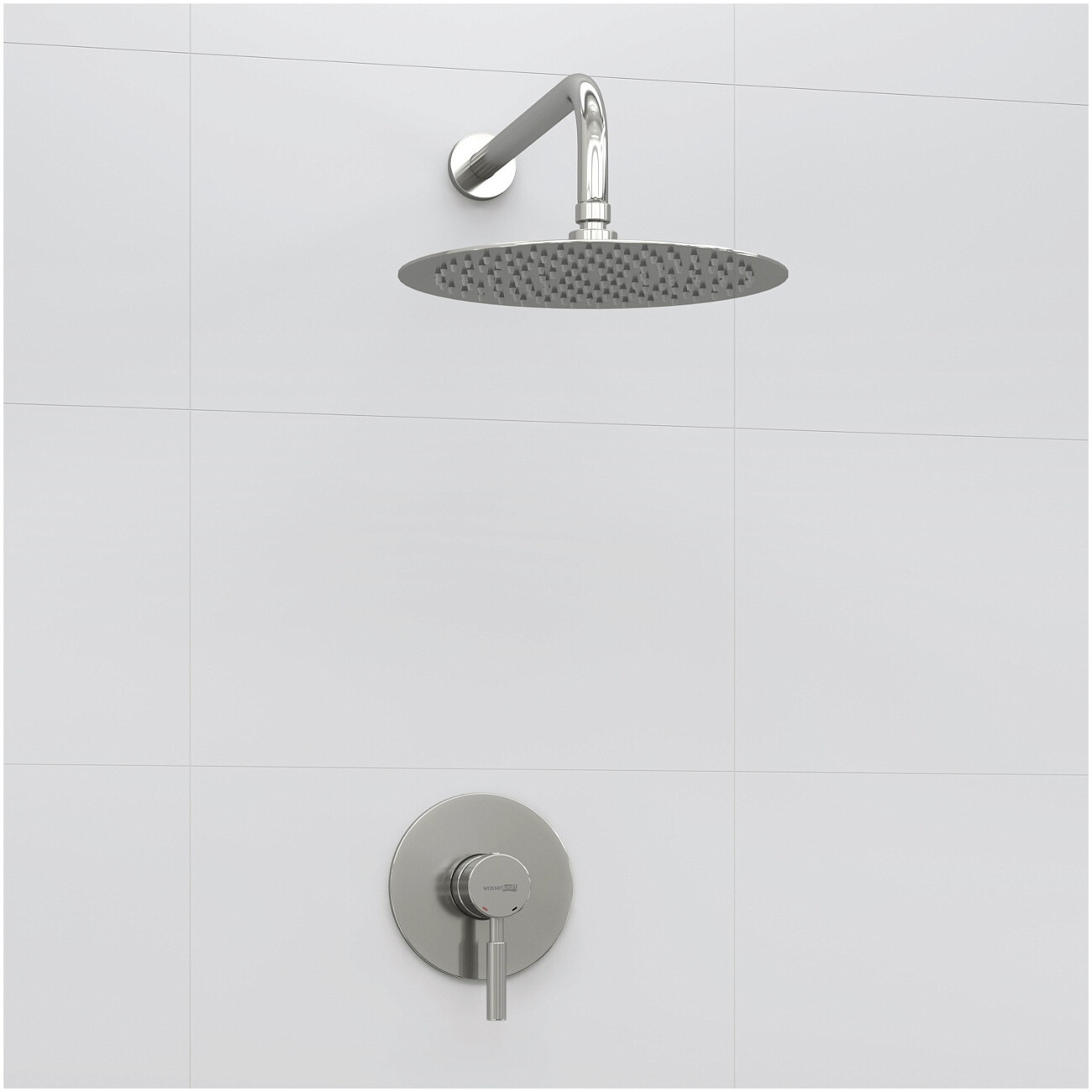 Душевой комплект встраиваемый с верхним душем никель Wasserkraft A12497 - изображение 2