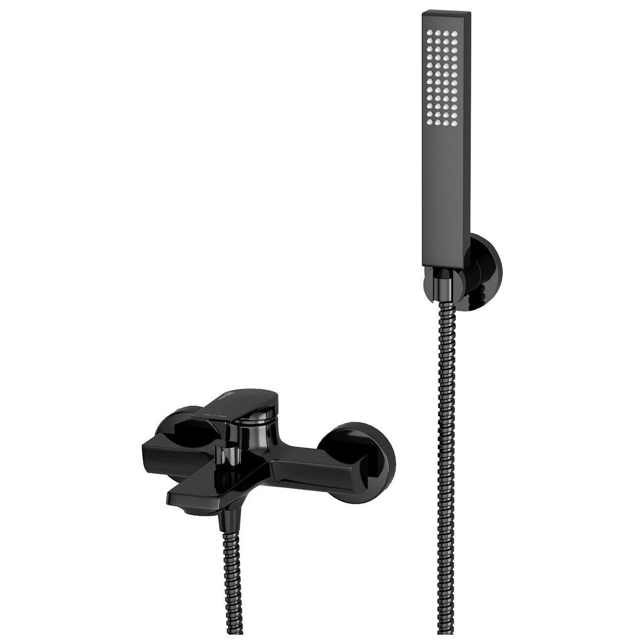 Душевой комплект с лейкой и коротким изливом черный глянец Wasserkraft Glan 6601 - изображение 8