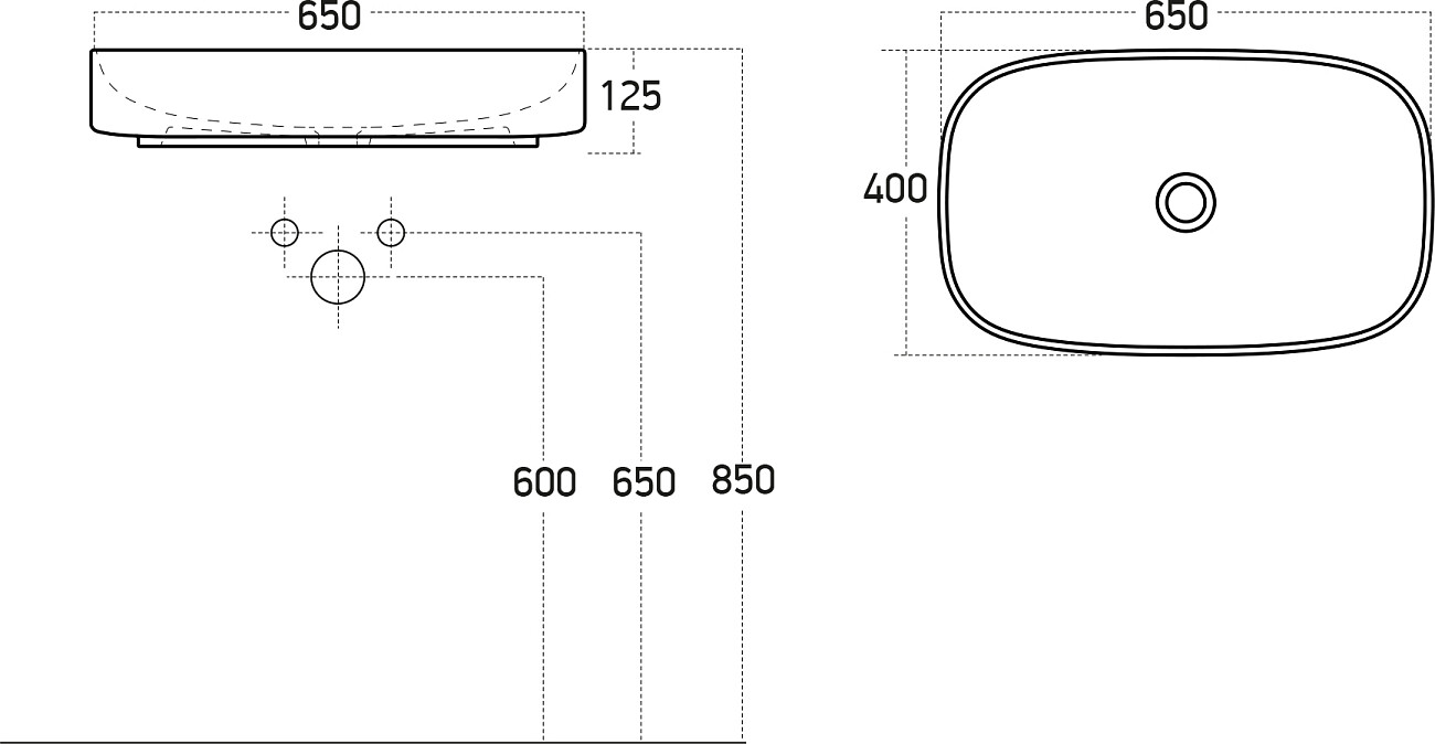 Раковина-чаша фаянсовая 65 см белая Stworki "Молде" 3064-KL - изображение 2