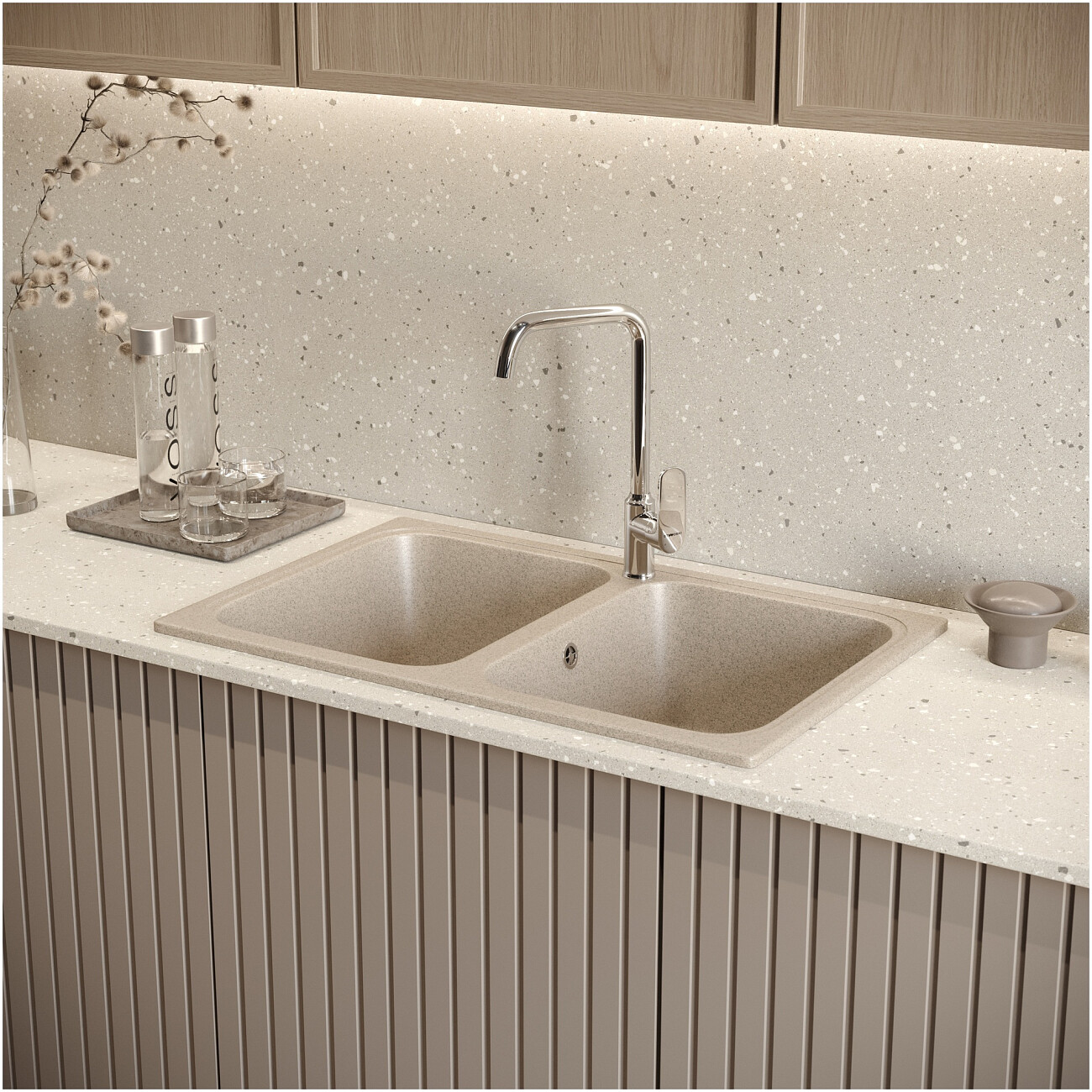 Мойка кухонная песочная Domaci "Болонья" М-20-004 - изображение 8