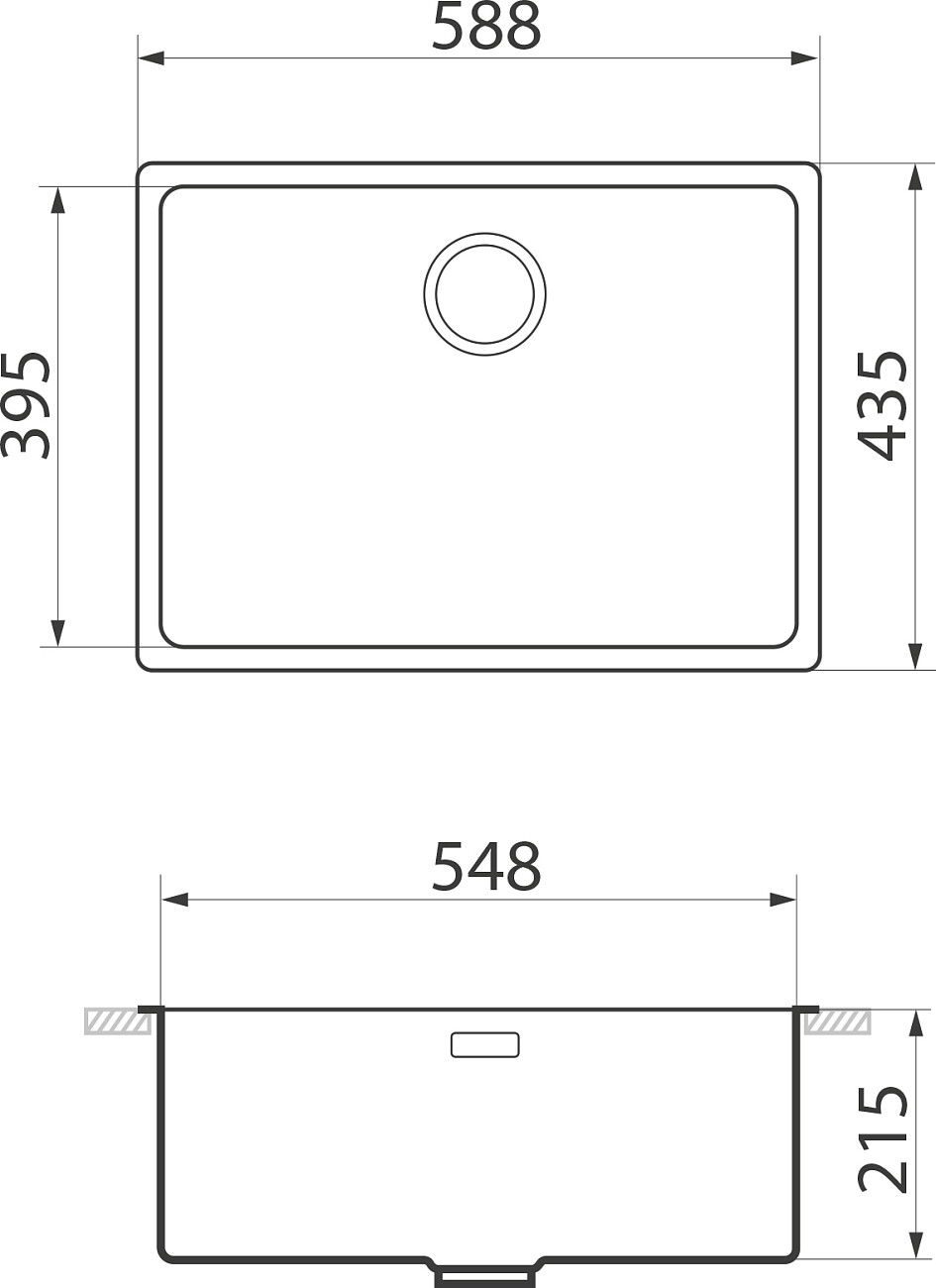 Мойка кухонная сталь Domaci "Равенна" DGS 550.10K - изображение 2