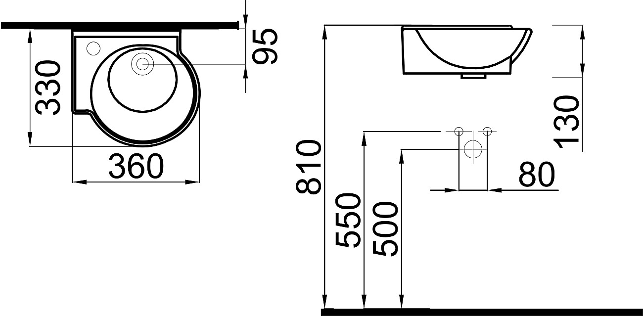 Рукомойник накладной угловой 33х36 см белый Stworki K0201-0367-001-1-0000 - изображение 2