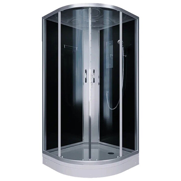 Душевая кабина четверть круга с низким поддоном 90х90 см хром Erlit Comfort ER3509P-C4-RUS - изображение 1