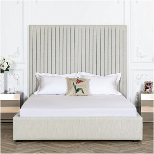 Кровать двуспальная 160х200 бежевая Mora