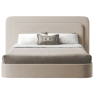 Кровать двуспальная 180х200 бежевая Cascade