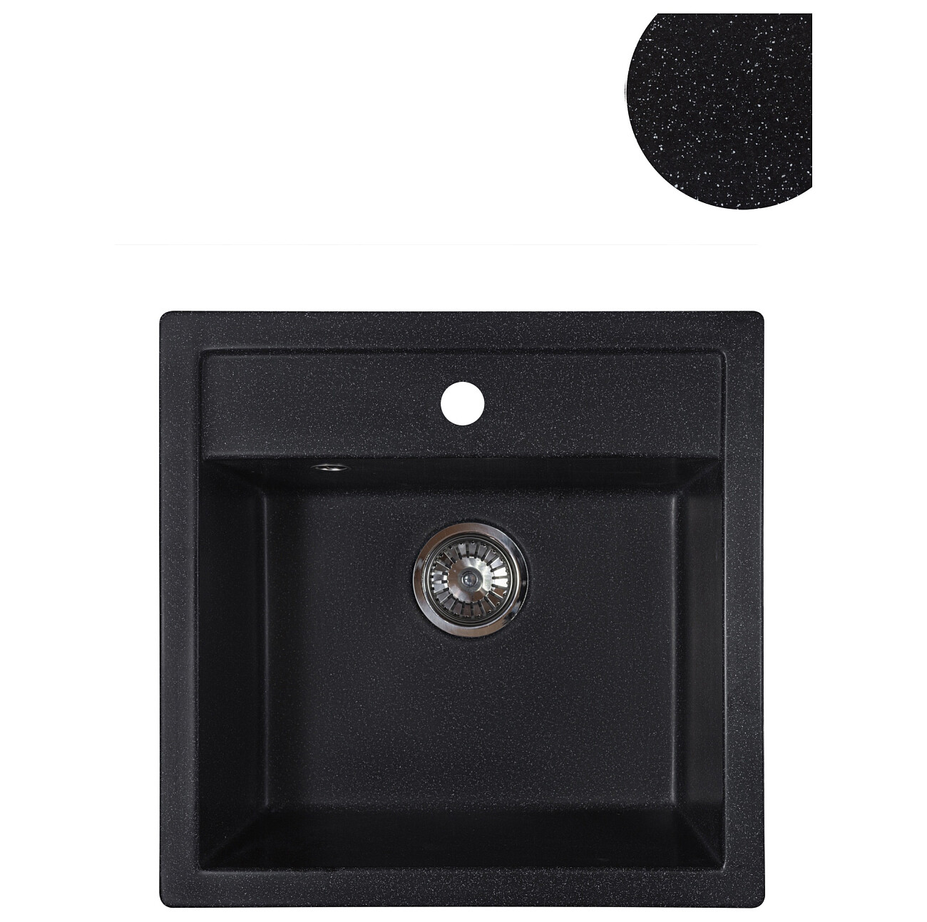 Мойка кухонная кварцевая прямоугольная уголь Reflection Zia RX1251СL - изображение 2