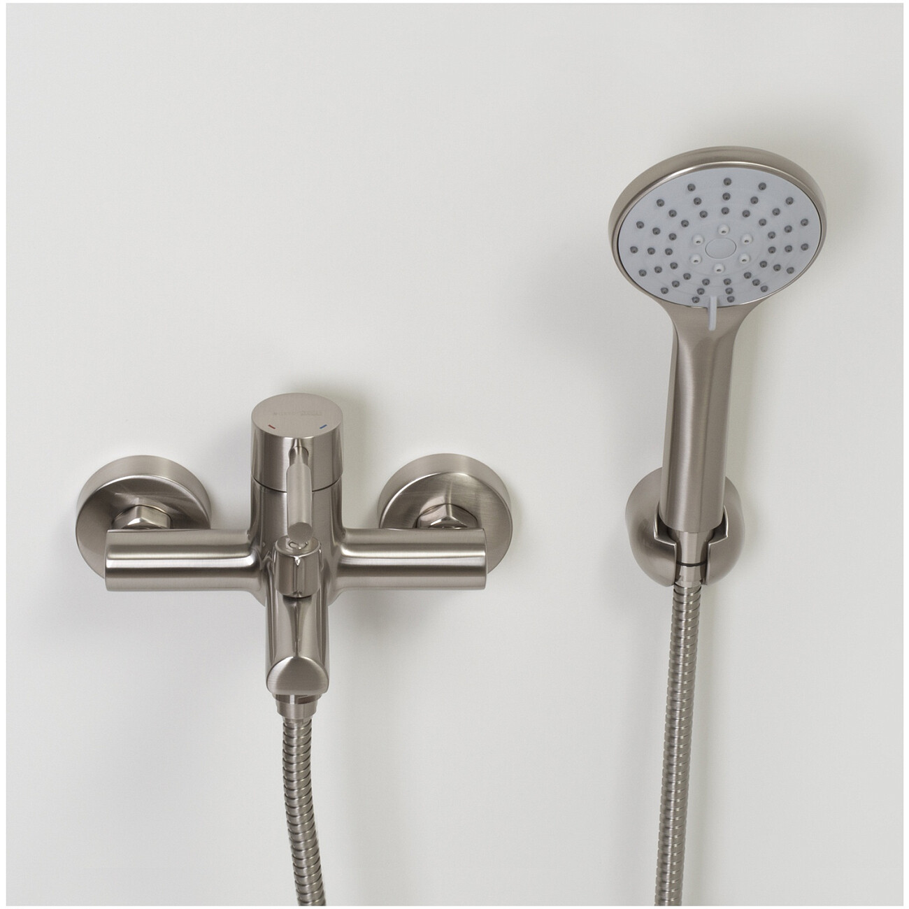 Душевой комплект с лейкой и коротким изливом никель Wasserkraft Wern 4201 - изображение 2
