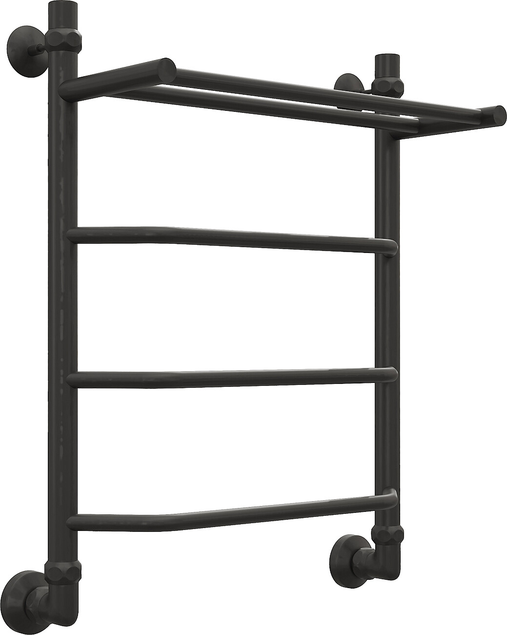 Полотенцесушитель водяной 60х50 см с полкой черный Ewrika "Сафо" FT 4656759178826 - изображение 9