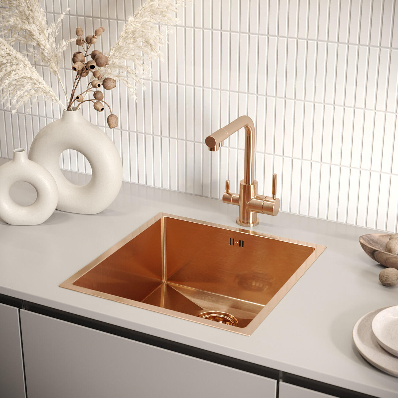 Смеситель для кухни с изливом для фильтрованной воды бронзовый Domaci "Равенна" DCB 3003N - изображение 4