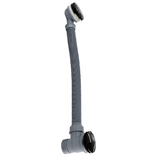 Слив-перелив для ванны автомат круглый черный глянец Wasserkraft A204