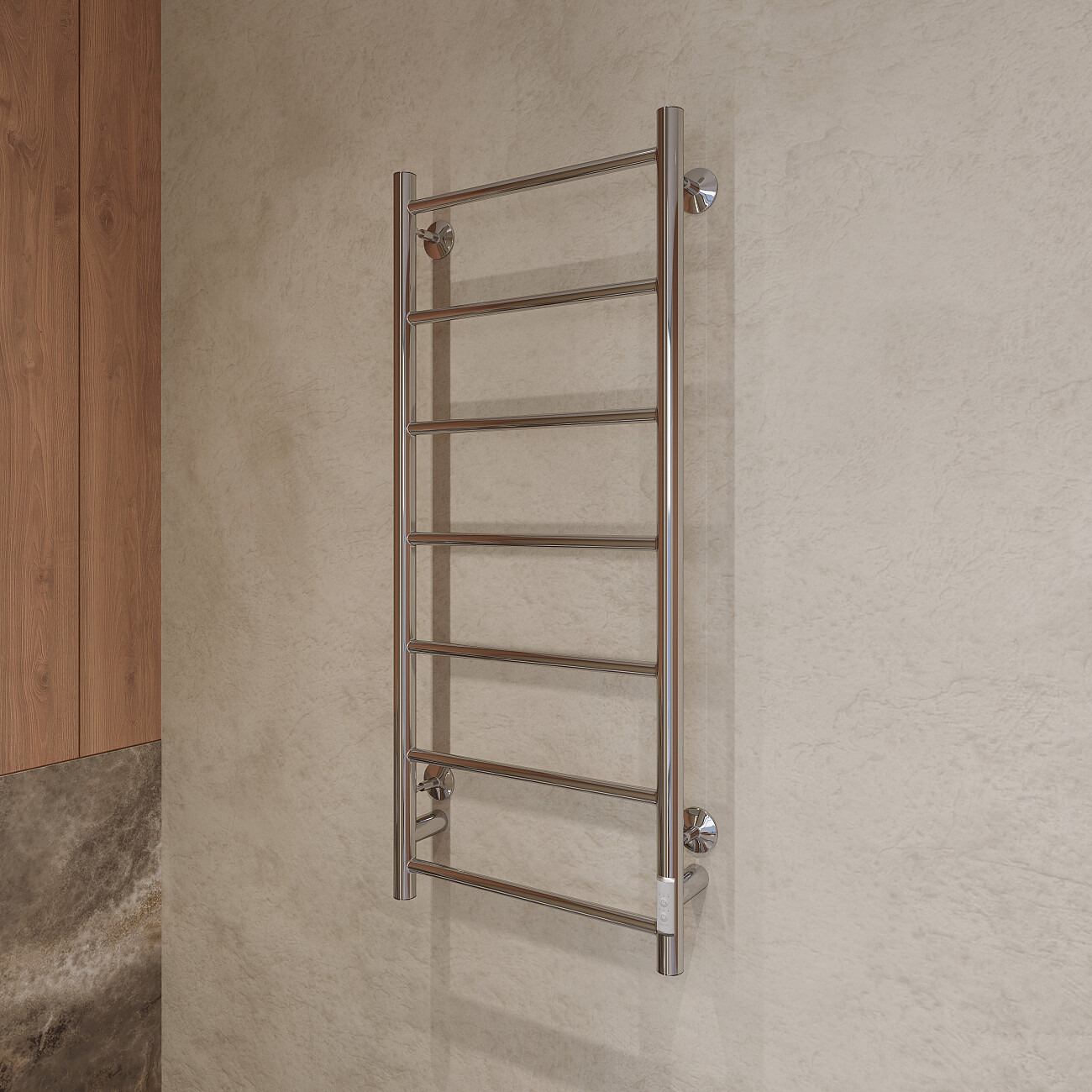 Полотенцесушитель электрический 100x40 см хром Ewrika "Сафо" PN10 4657763847692 - изображение 7