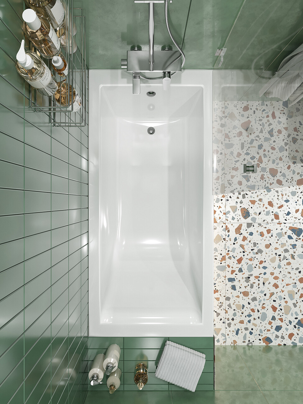 Ванна из искусственного камня с ножками 150х70 см белая Stworki "Ольборг" ФР-00014086, ФР-00014106 - изображение 4