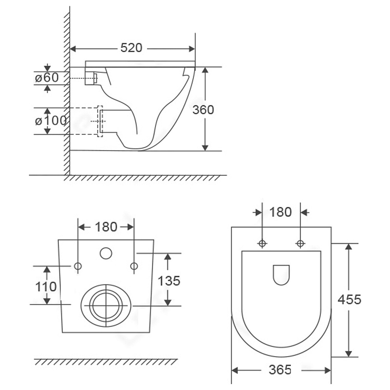 Унитаз подвесной безободковый с сиденьем микролифт белый Point "Сатурн" PN41901 - изображение 2