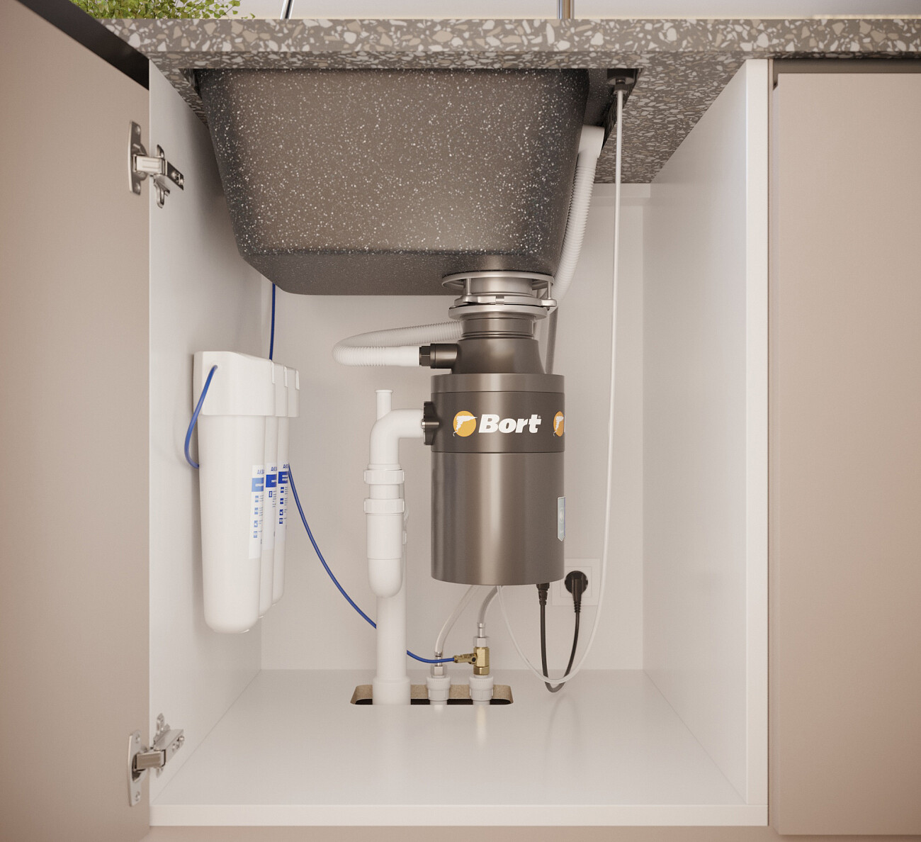 Мойка кухонная черная Domaci "Бьелла" DMC-12-308 - изображение 6