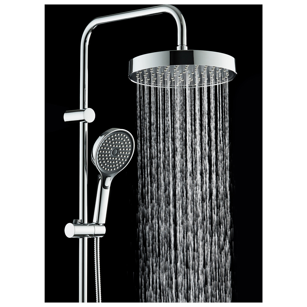 Душевая стойка с верхним душем хром Stworki "Хельсингборг" S18180CR - изображение 10