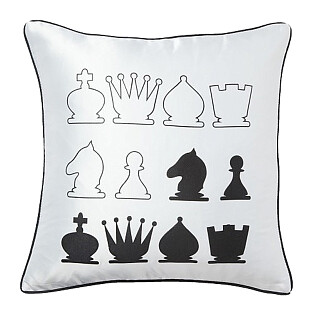 Подушка с шахматами Chess White
