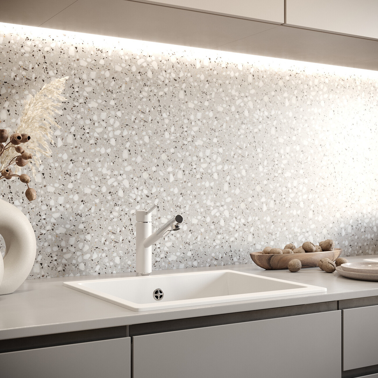 Смеситель для кухни латунный с выдвижным изливом агат Domaci "Солерно" DC-3012 - изображение 3