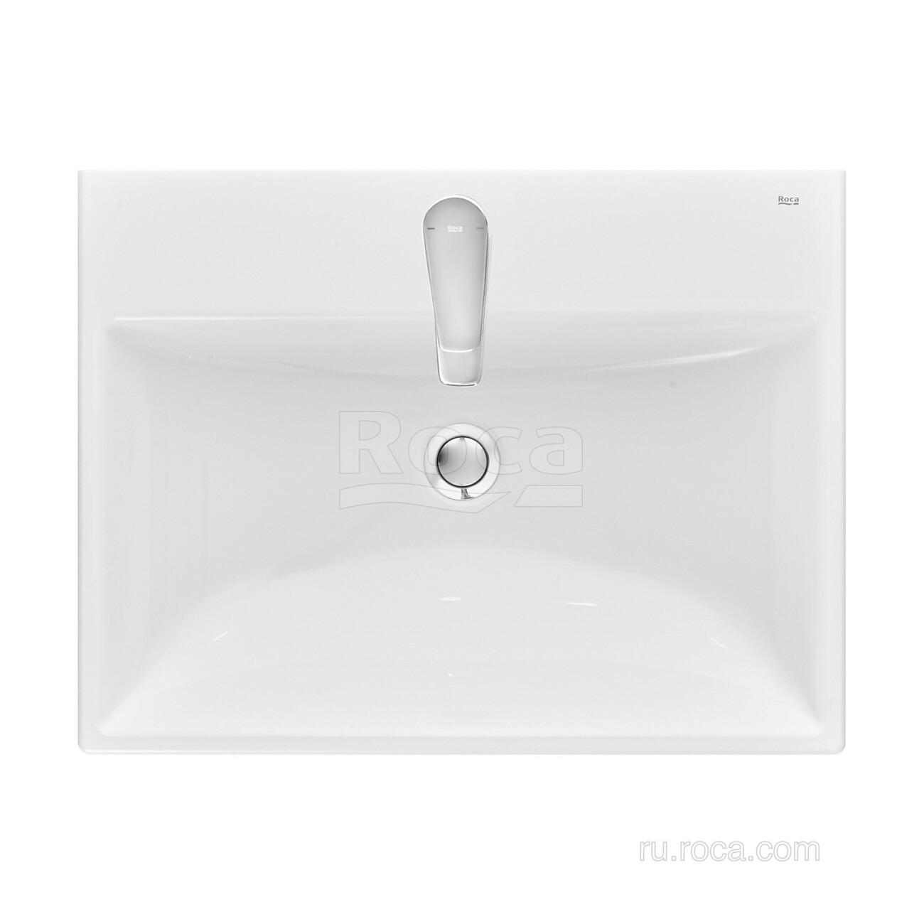 Раковина накладная из композитного материала белая Roca Ona ZRU9307561 - изображение 4