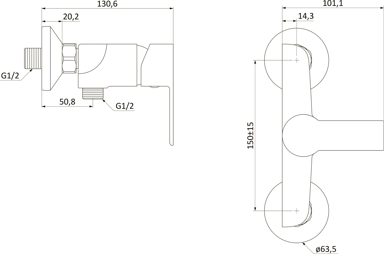 Смеситель для душа однорычажный хром Stworki "Хельсинки" HFHS20000 - изображение 2