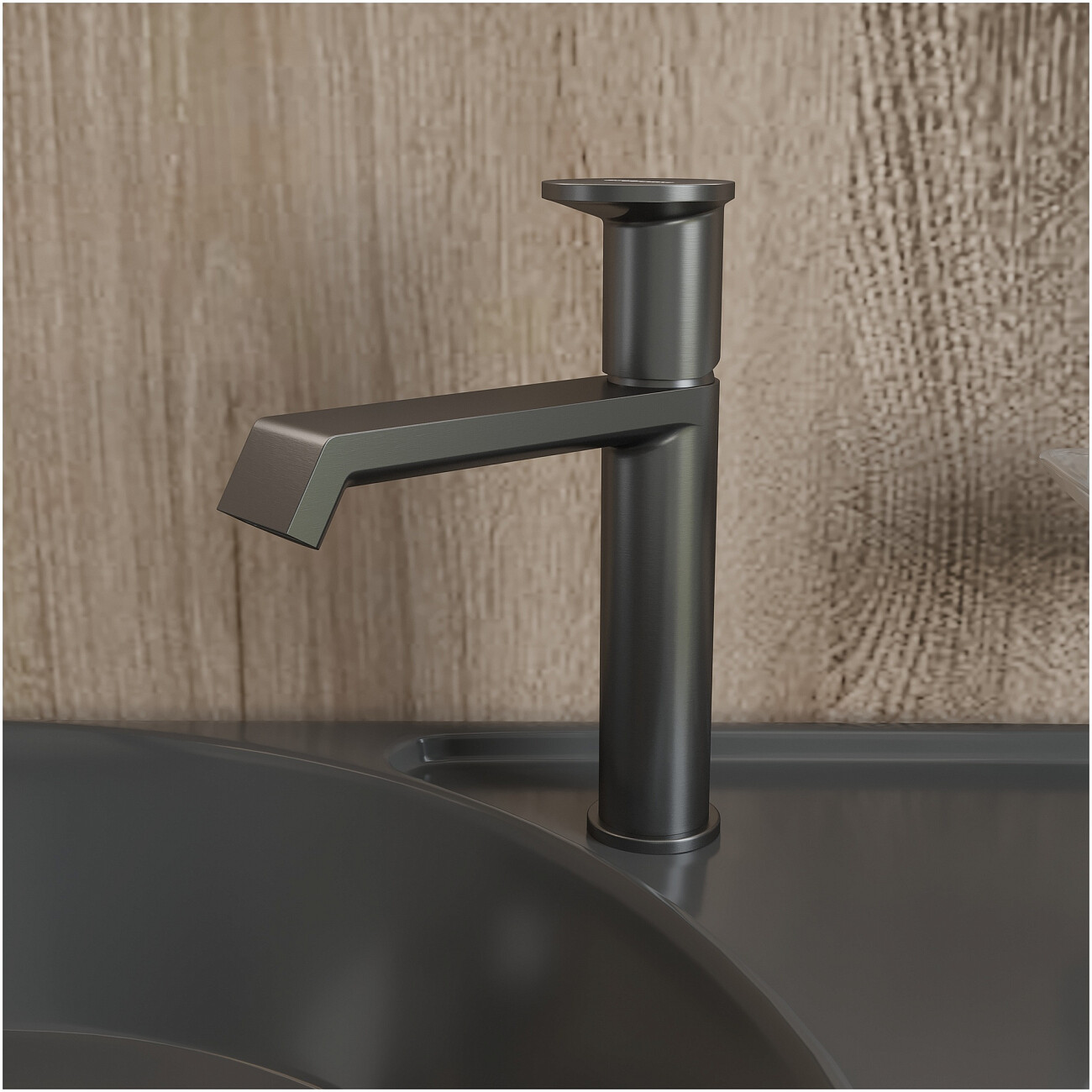 Смеситель для раковины однорычажный вороненая сталь Stworki "Лерум" S04010GB - изображение 5