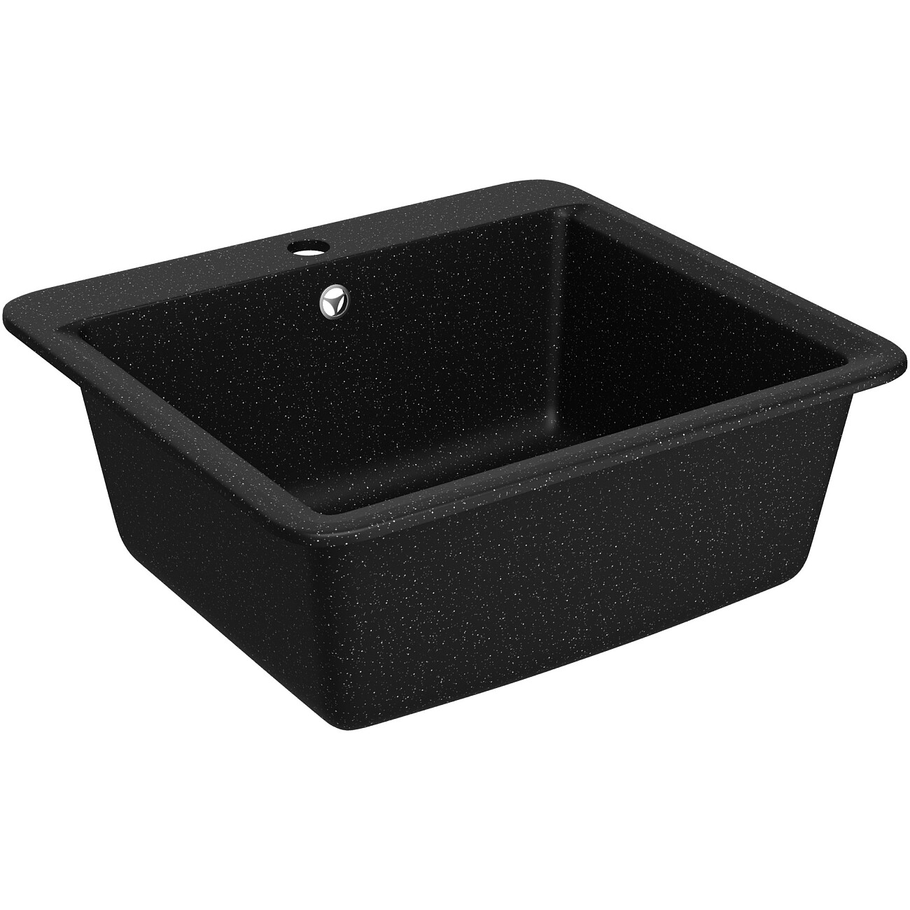 Мойка кухонная из искусственного мрамора прямоугольная 50х55 см черная Domaci "Парма" V-420 - изображение 5