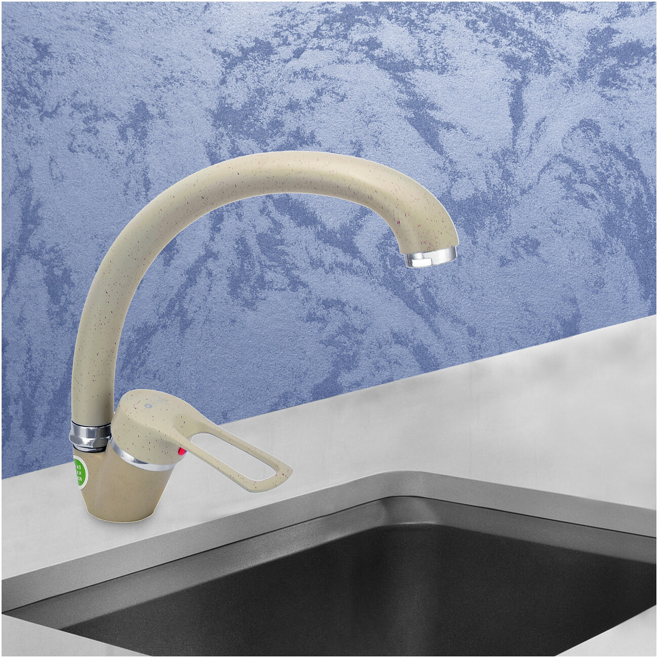 Смеситель для кухни однорычажный бежевый Juguni Luxe Capella 0402.450 - изображение 4