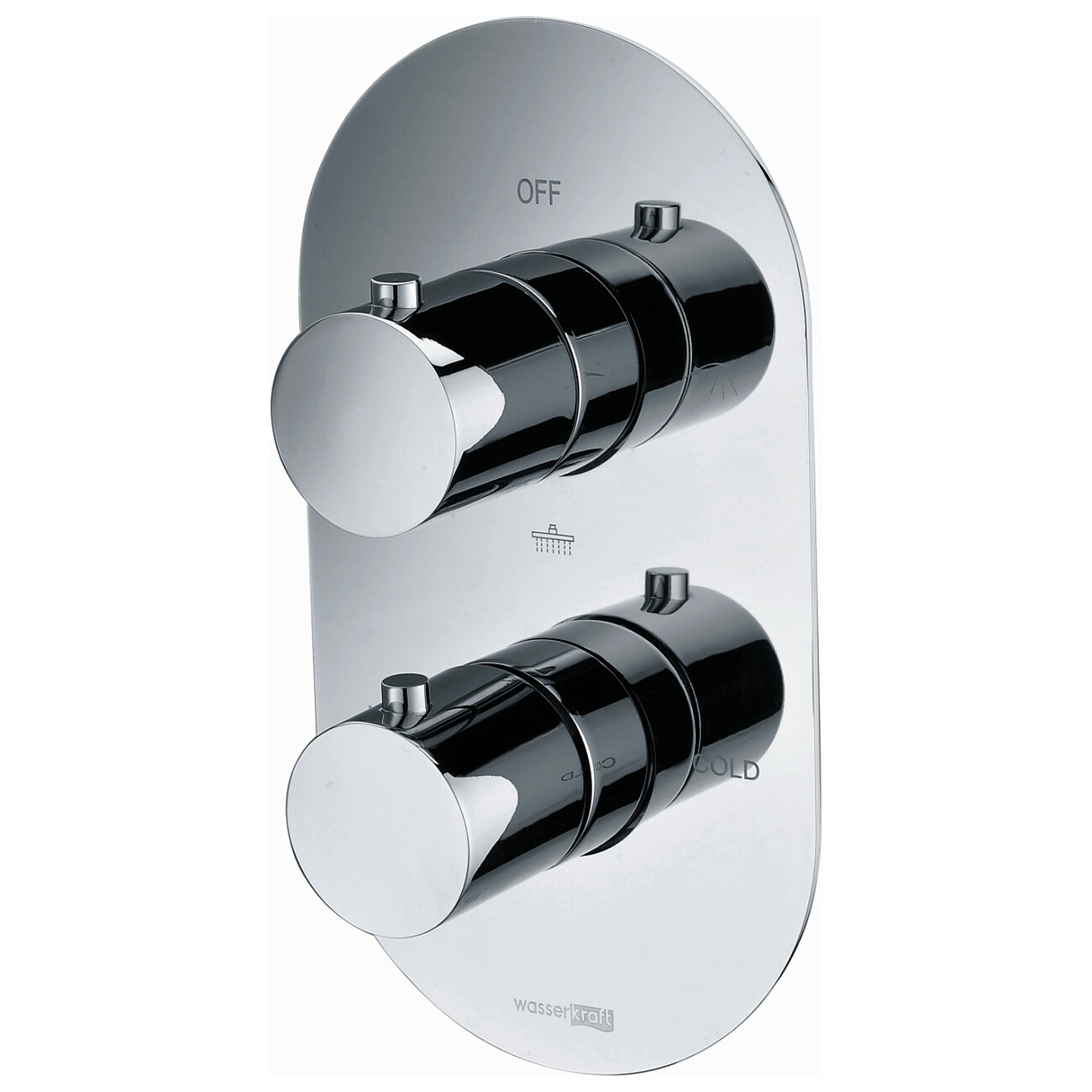 Смеситель для ванны и душа термостатический встраиваемый хром Wasserkraft 4844 Thermo - изображение 4