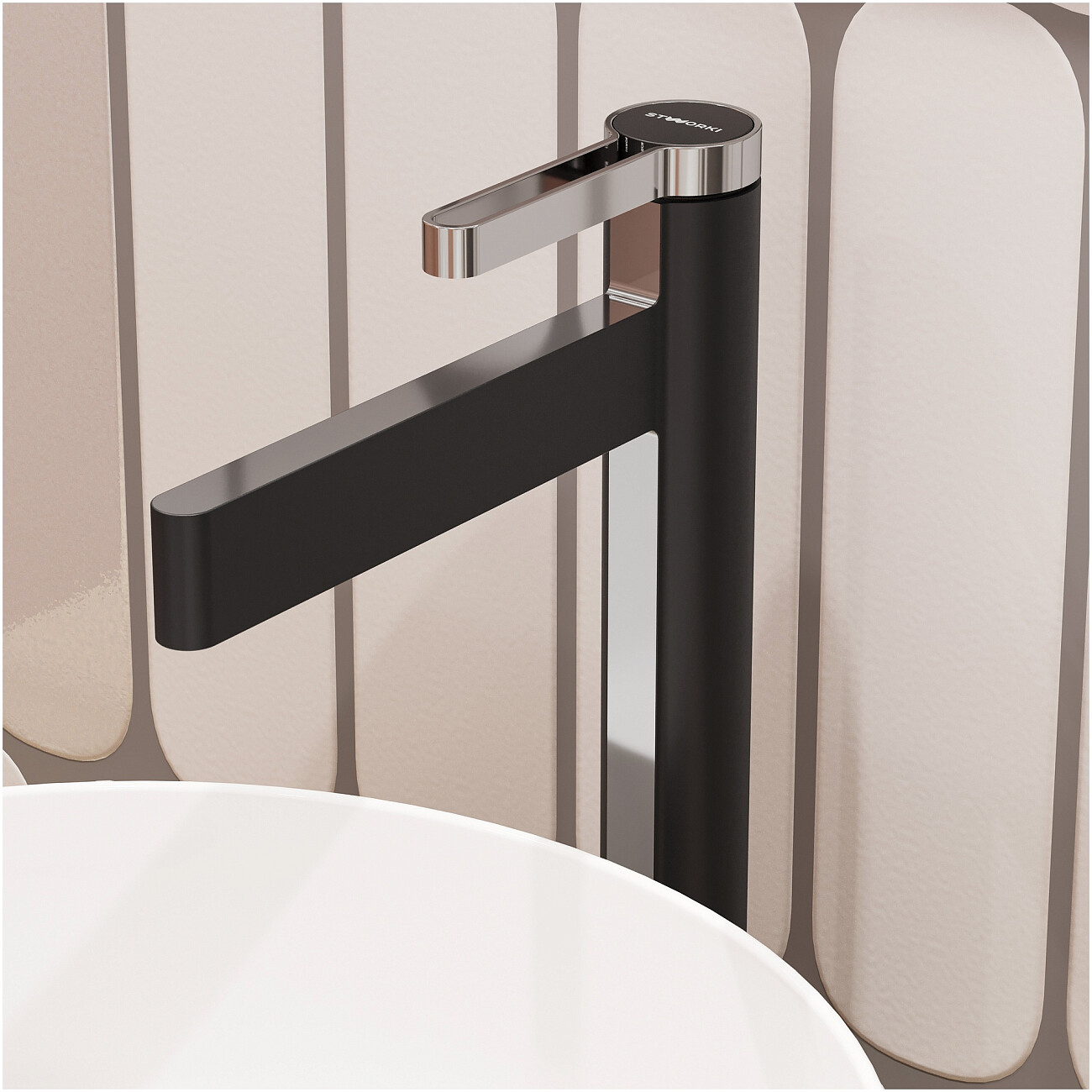 Смеситель для раковины однорычажный черный, хром Stworki "Лександ" S09020BC - изображение 5