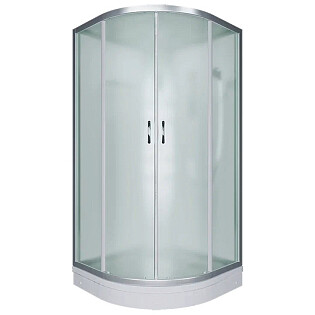 Душевая кабина четверть круга с низким поддоном 80х80 см хром Erlit Comfort ER3508P-C3-RUS