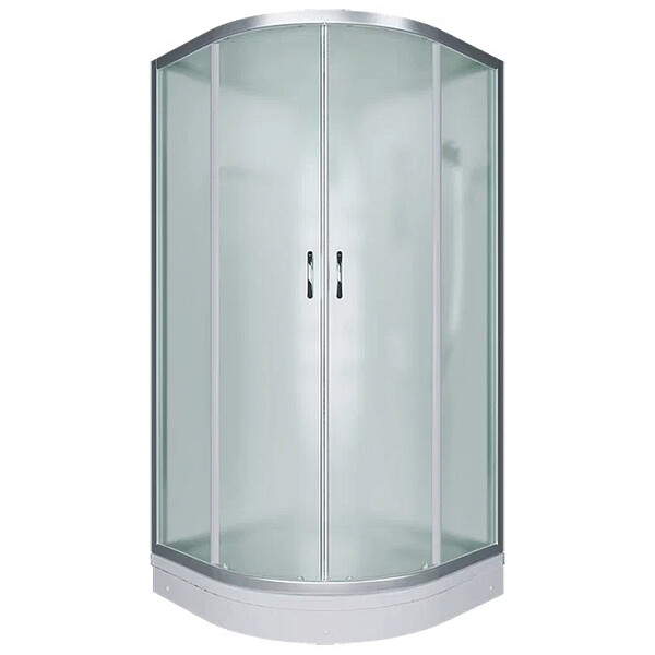 Душевая кабина четверть круга с низким поддоном 80х80 см хром Erlit Comfort ER3508P-C3-RUS - изображение 1