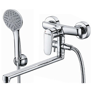 Душевой комплект с лейкой и длинным изливом хром Wasserkraft Vils 5602L