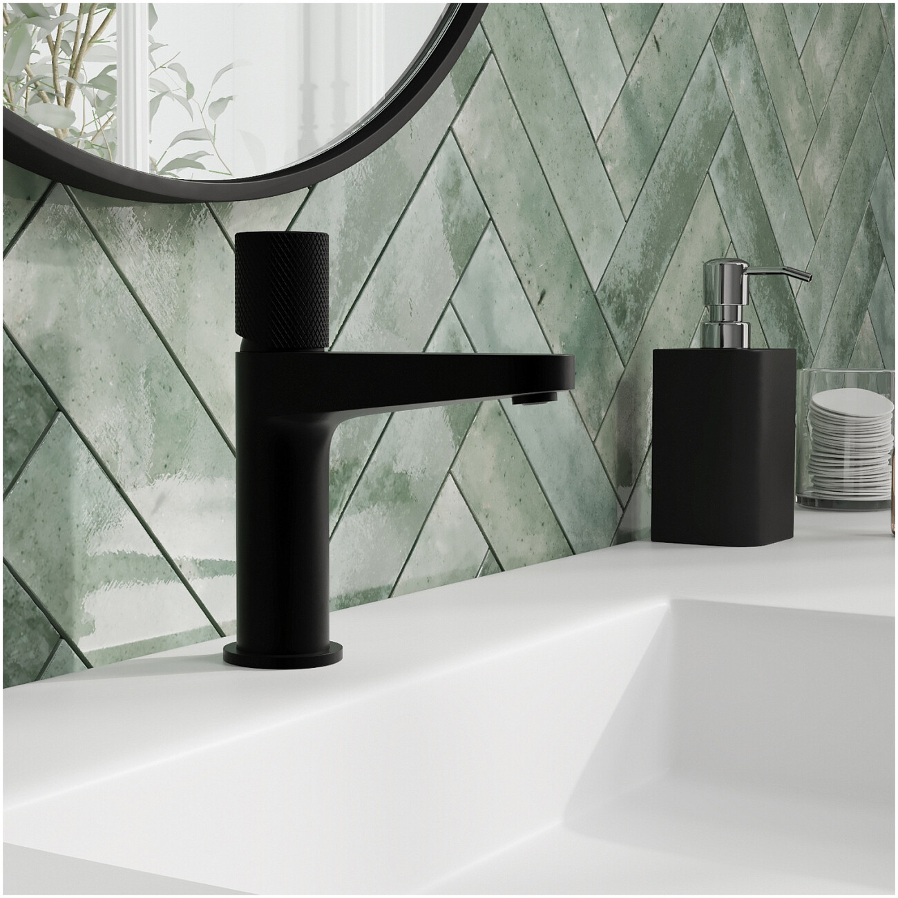 Смеситель для раковины из латуни черный Wasserkraft 5203 - изображение 4