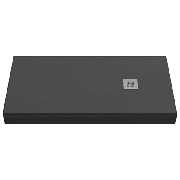 Душевой поддон с решеткой 100х90 см черный Creto Ares 1-0054 - изображение 1