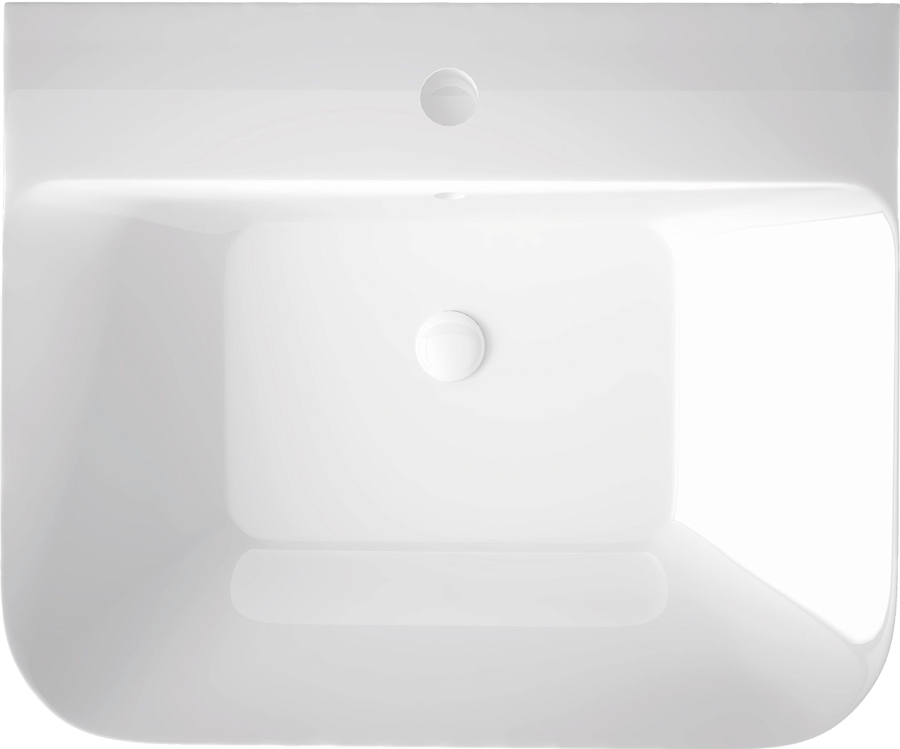 Раковина подвесная керамическая прямоугольная 45х55 см белая Stworki 100604-101 - изображение 10