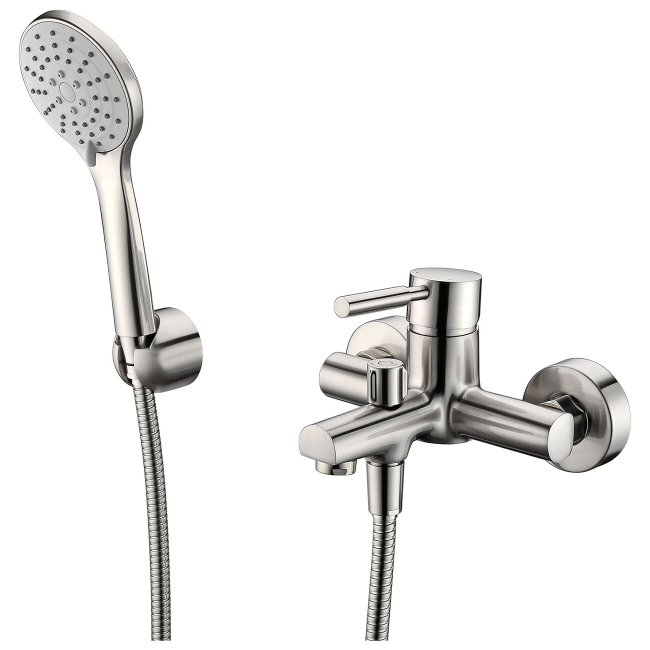 Душевой комплект с лейкой и коротким изливом никель Wasserkraft Wern 4201 - изображение 10