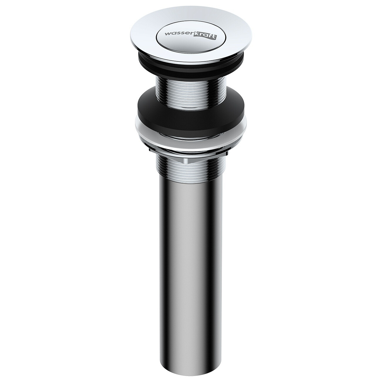 Донный клапан для раковины клик-клак круглый хром Wasserkraft A249 - изображение 2