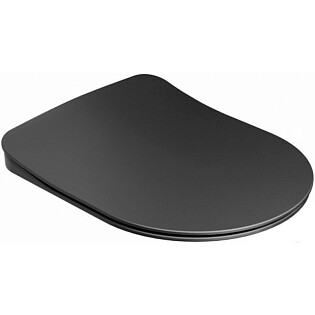 Сиденье для унитаза с микролифтом черное Ravak Uni Chrome Flat X01795