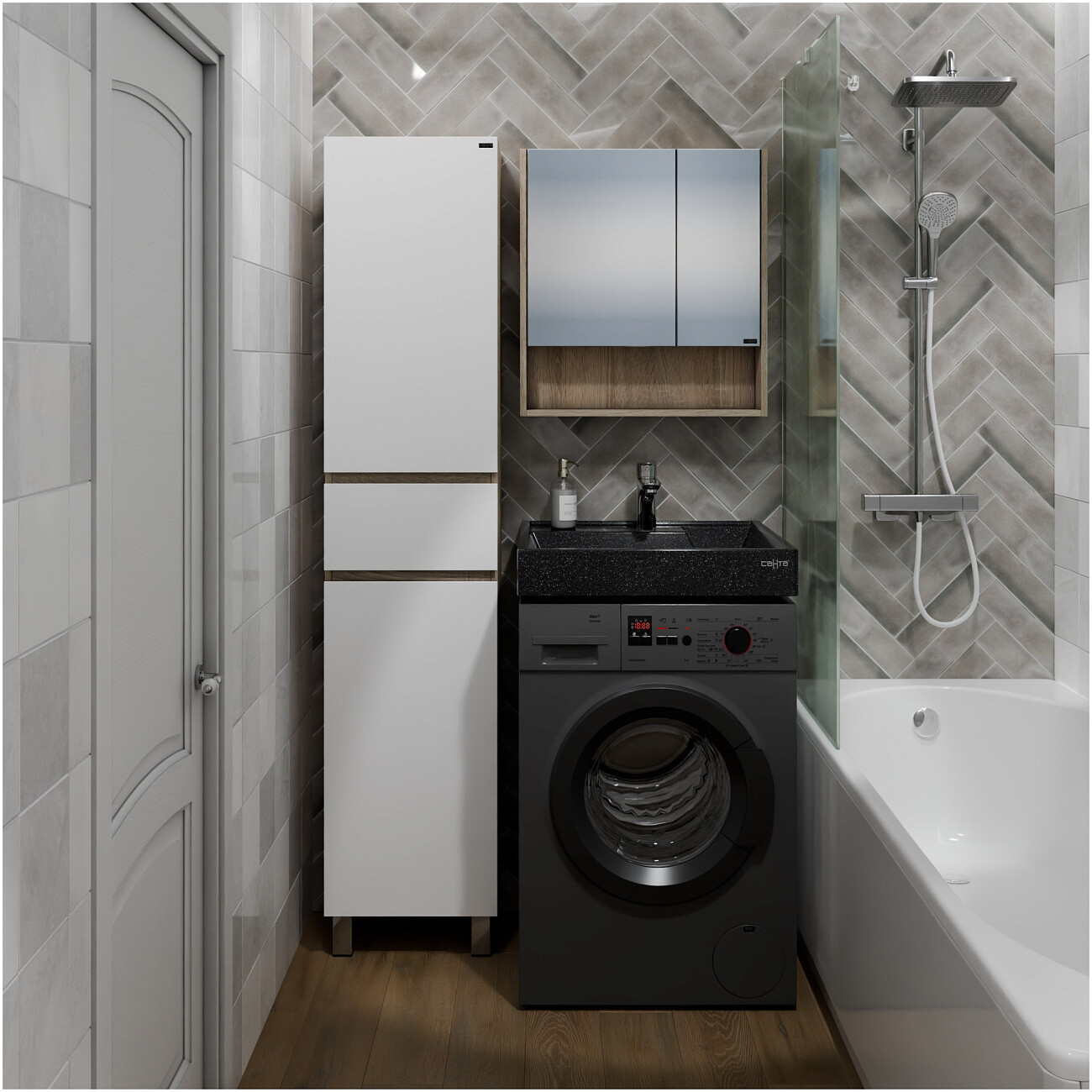 Раковина над стиральной машиной 60х60 см млечный путь "Юпитер" 900141 - изображение 9