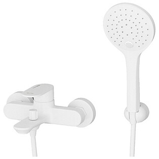 Душевой комплект с лейкой и коротким изливом белый Wasserkraft Mindel 8501
