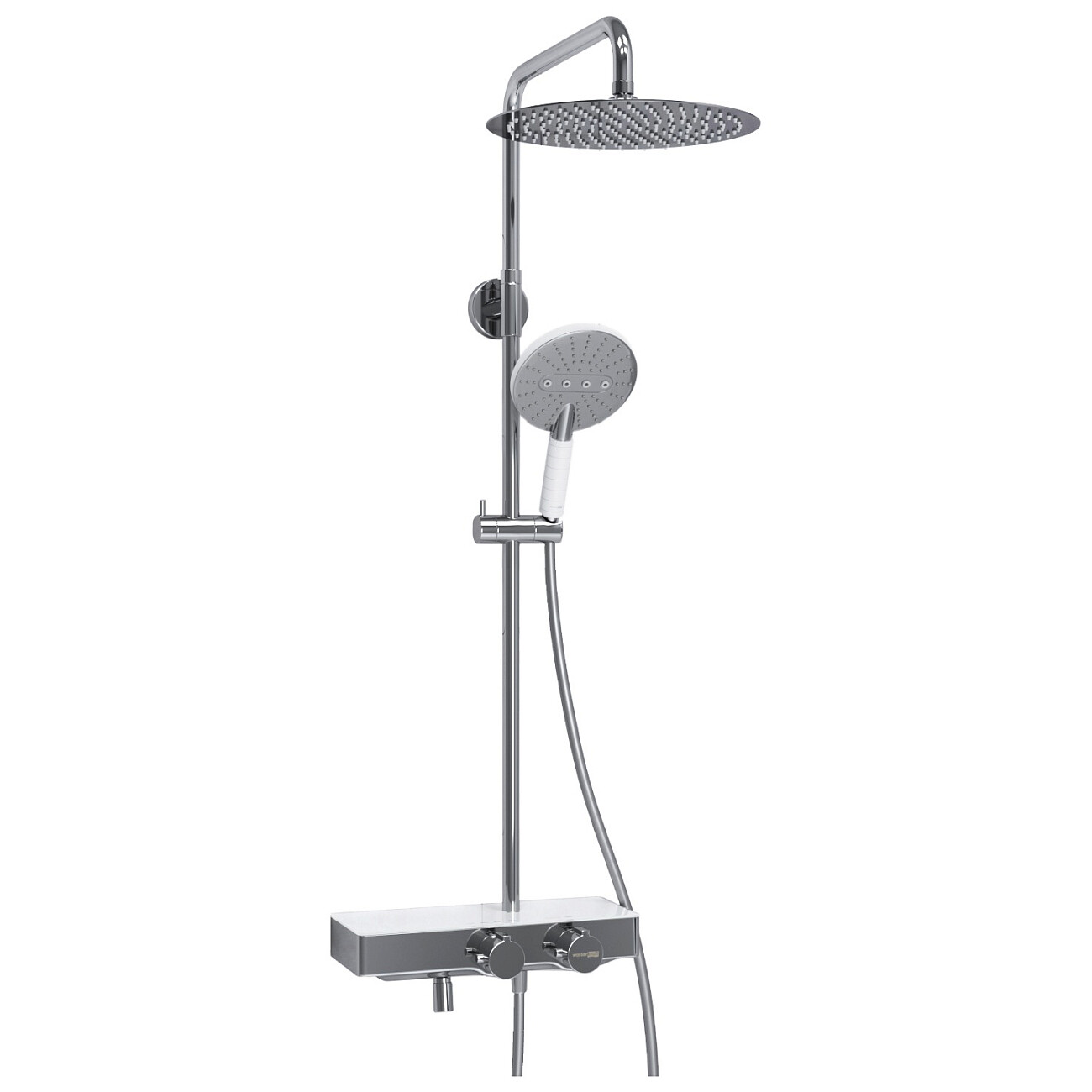 Душевой комплект с верхним душем и лейкой хром Wasserkraft A113.116.059.CH Thermo - изображение 3