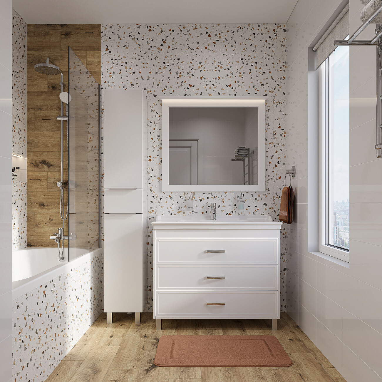 Раковина мебельная фарфоровая 100 см белая Stworki Valarte - изображение 8