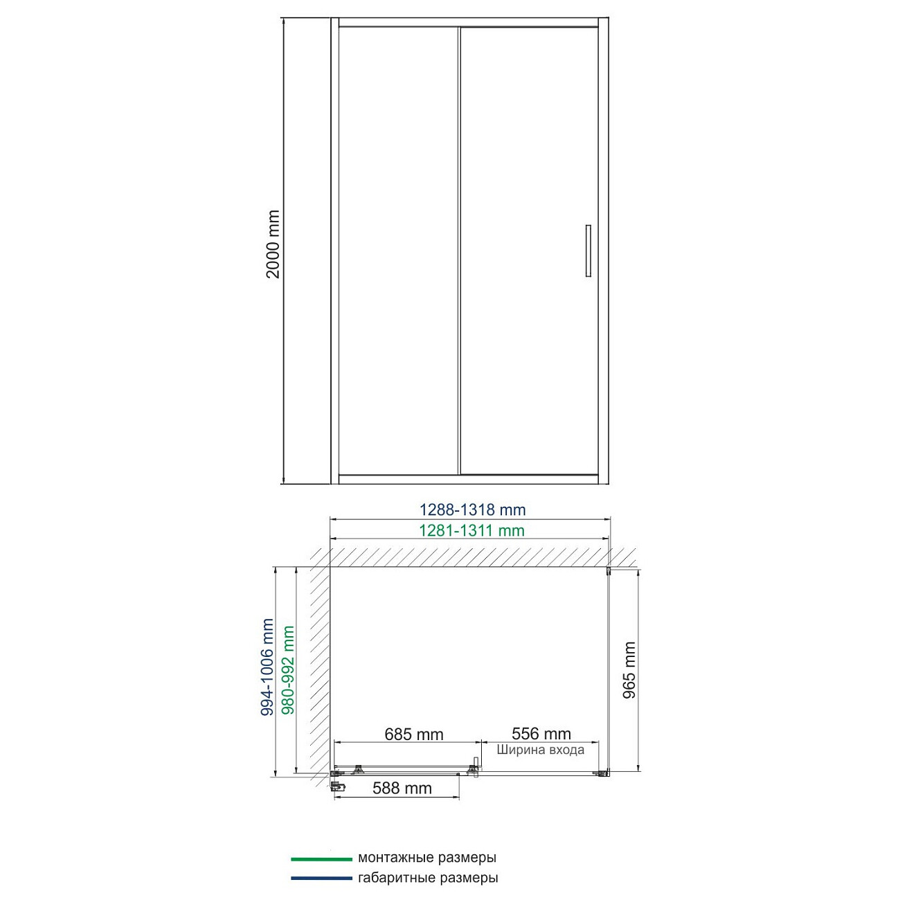 Душевой уголок прямоугольный 130х100 см хром Wasserkraft Main 41S34 - изображение 10