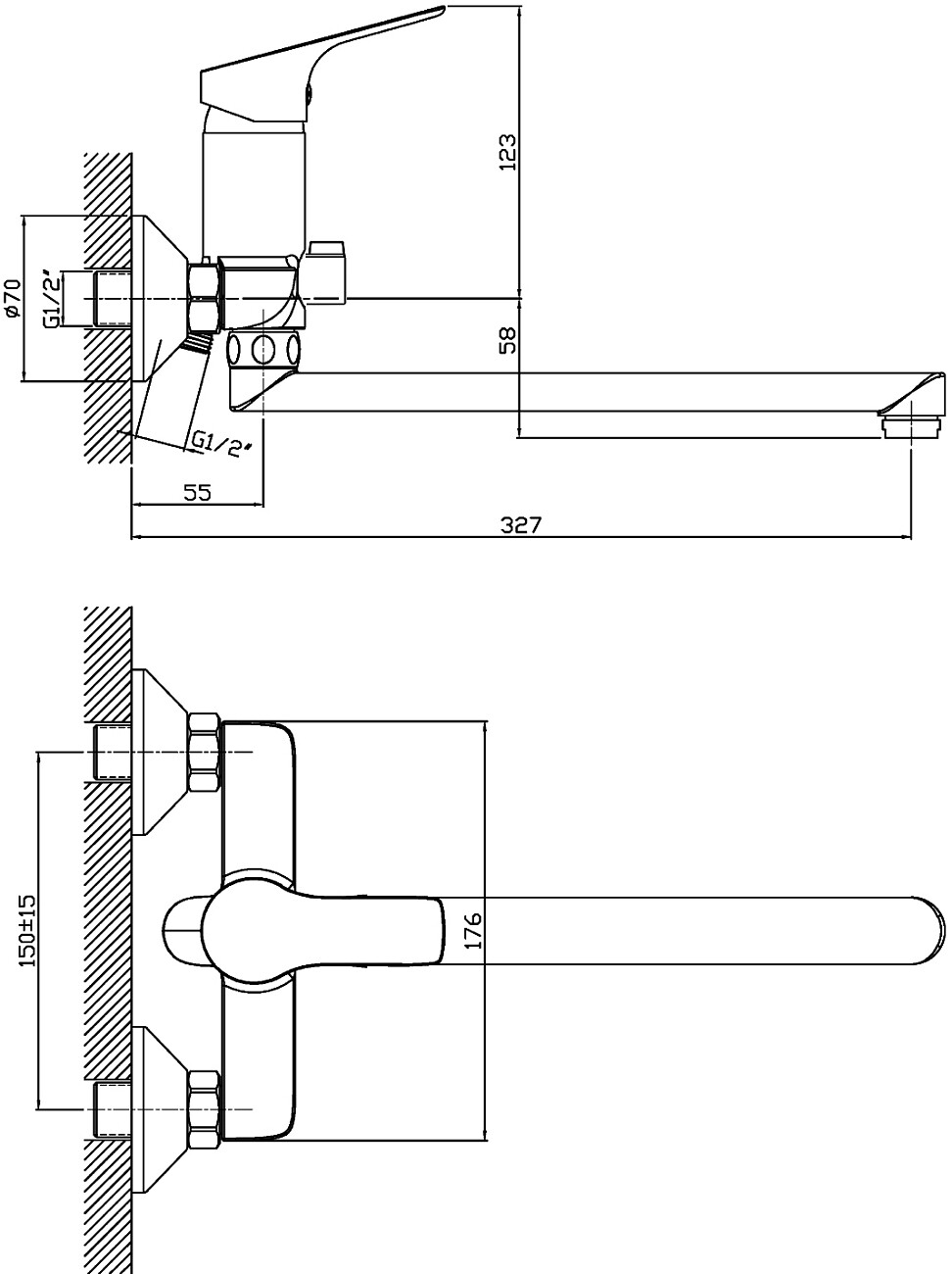 Универсальный смеситель хром Stworki "Монтре" MO-04cr - изображение 2